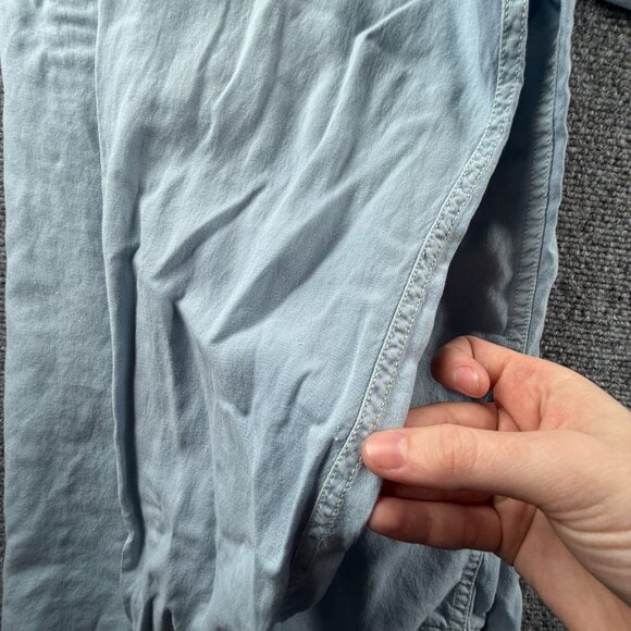 Tommy Bahama Medium Beach Tencel Cotton Hawaiian Blue Long Sleeve Button Up Men - Picture 15 of 16